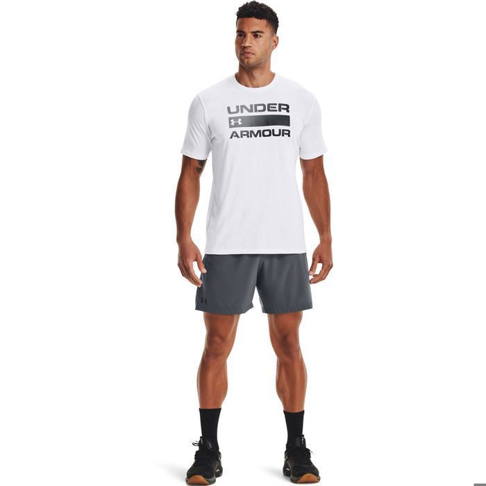 T-shirt - Under Armor - Issue Wordmark - Korte mouwen - Wit - Fitness