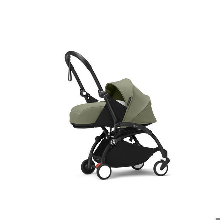 STOKKE - Carrinho Yoyo 3 Pack 0 e 6 Armação Preta Oliva Stokke
