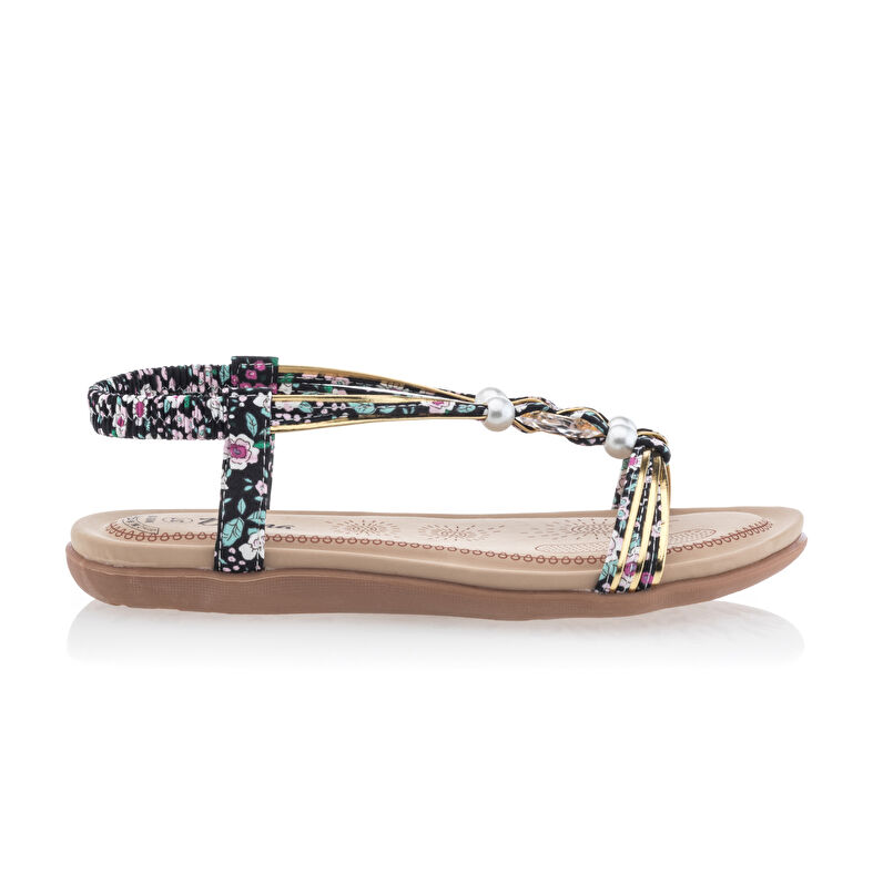 Sandalias negras para mujer / Zapatos de punta abierta