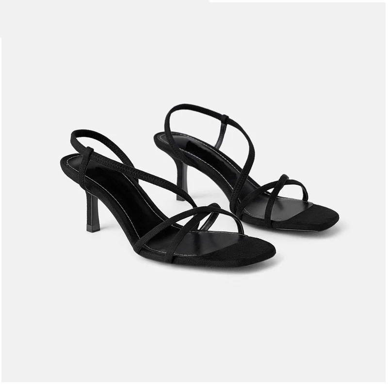 Nuova parola estiva con sandali da donna Marca femminile scarpe da donna moda in camoscio con punta aperta spesse con scarpe da donna