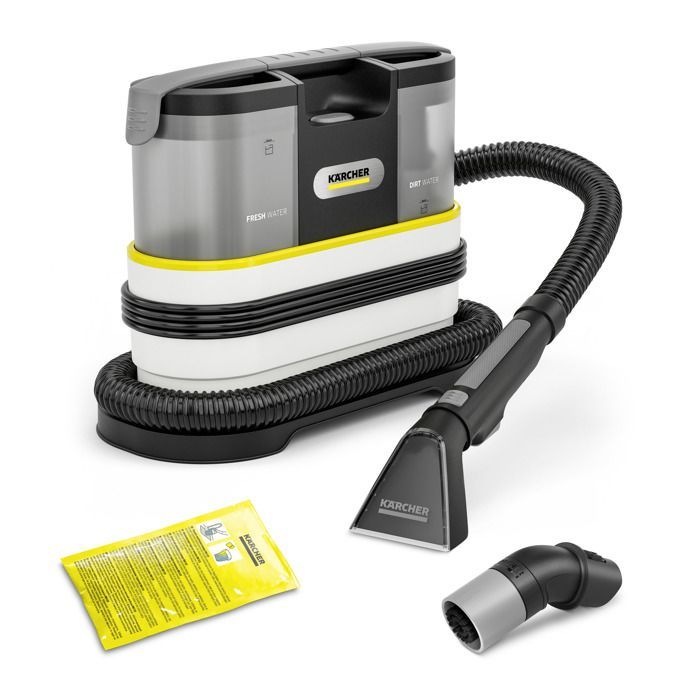 Quitamanchas KARCHER SE2 Spot Care - Limpiador de manchas - Potente motor de 450 W - Cepillo especial para manchas difíciles - Triple acción