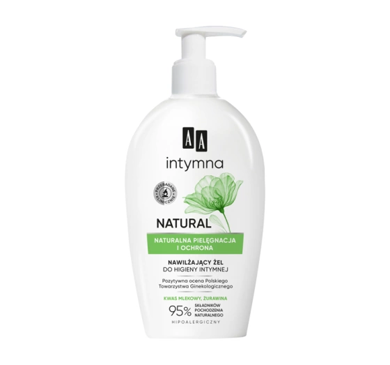 AA Intymna Natural nawilżający żel do higieny intymnej 300 ml