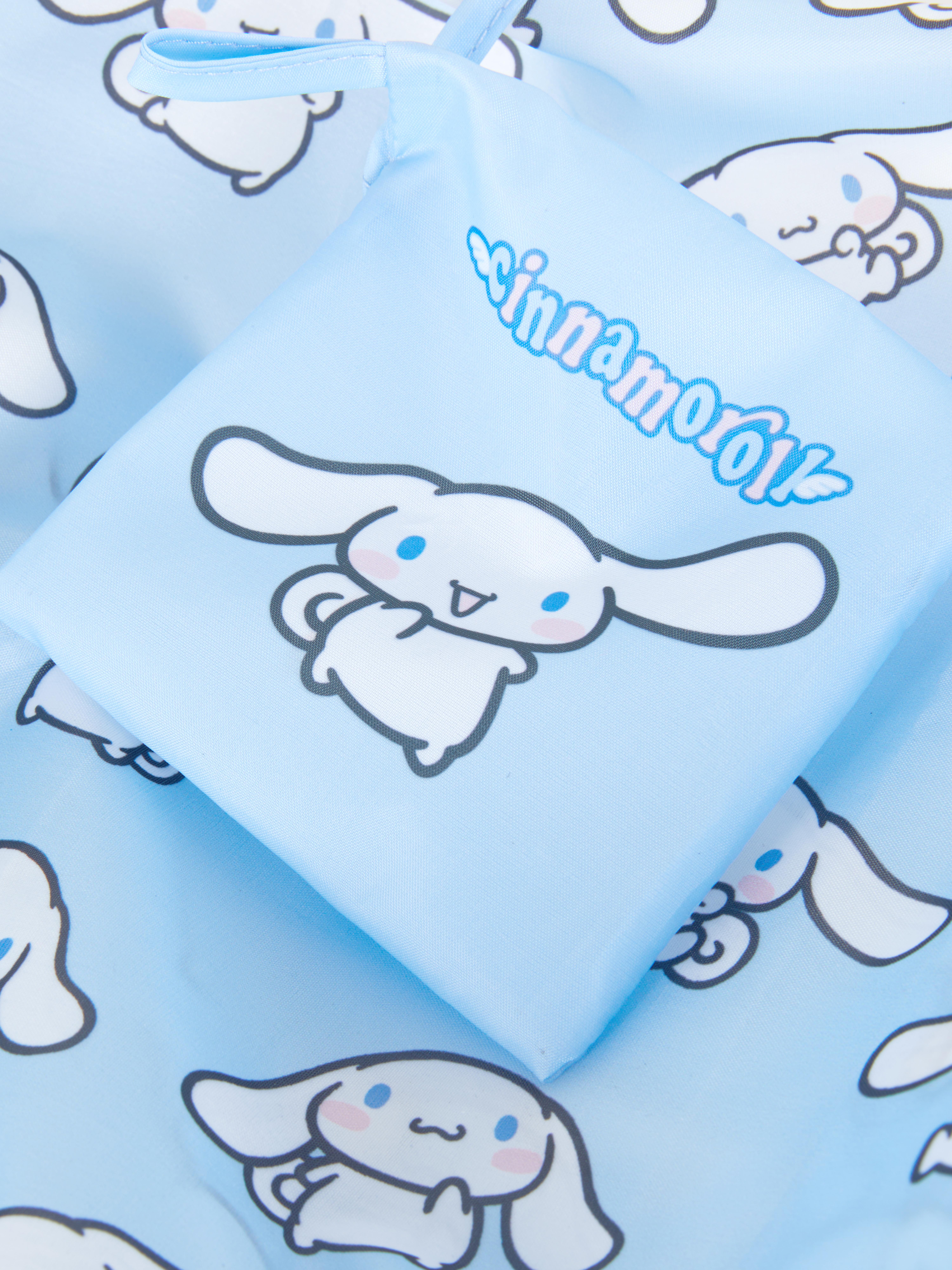 Hello Kitty Kuromi Cinnamoroll Tasche Eine niedliche, faltbare Tasche mit einem durchgehenden Cinnamoroll-Muster