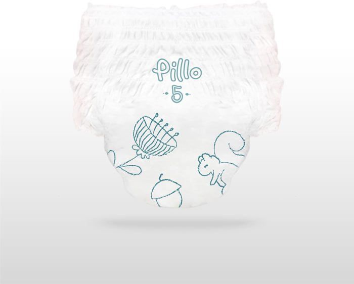 Pillo Windelhosen Größe 5 – Packung mit 112 Hosen, 4 Packungen à 28 Babywindelhosen Größe 5 – Junior (11–16 kg) – Babywindeln