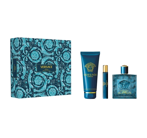 Versace Eros woda toaletowa spray 100 ml   10 ml   żel pod prysznic 150 ml