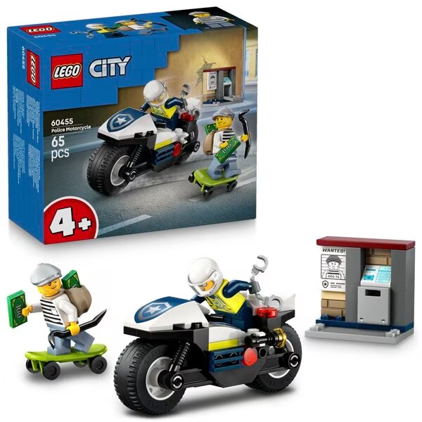LEGO City 60455 Policijski pregon z motorjem
