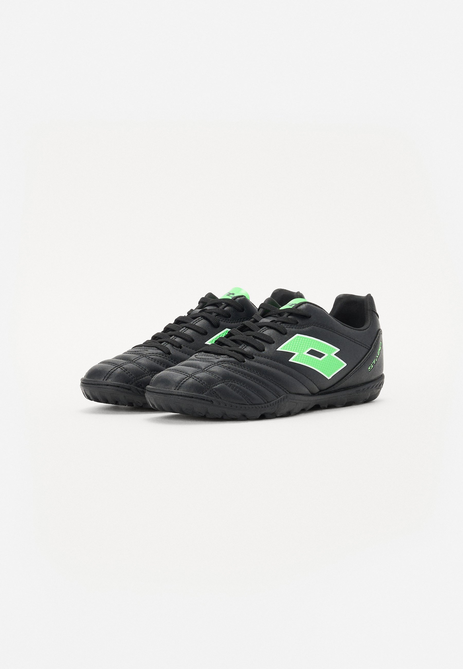Lotto STADIO 705 TF UNISEX - Fotballsko for kunstgress - svart/grønn