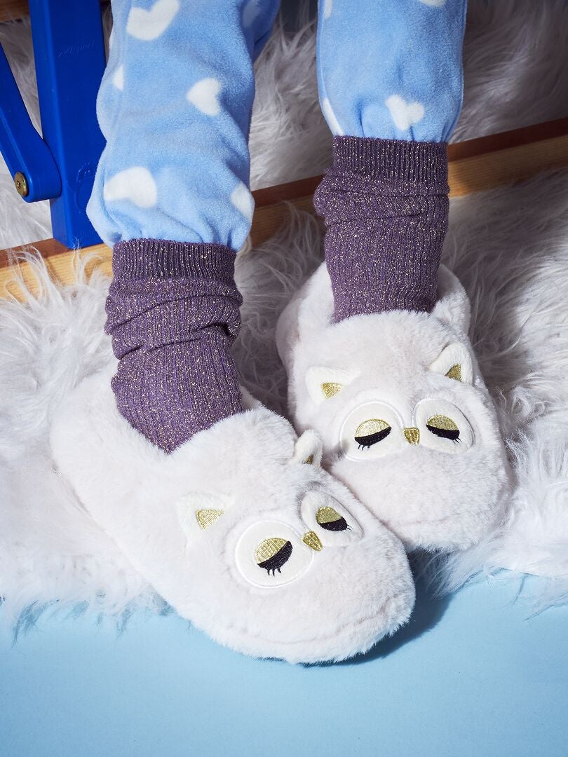 Pantuflas Sherpa - Blancas