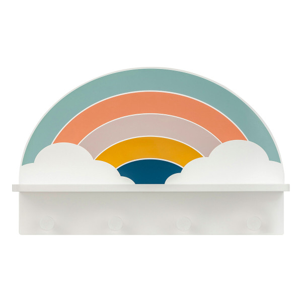 Wieszak ścienny i półka tęczowa Rainbow MDF