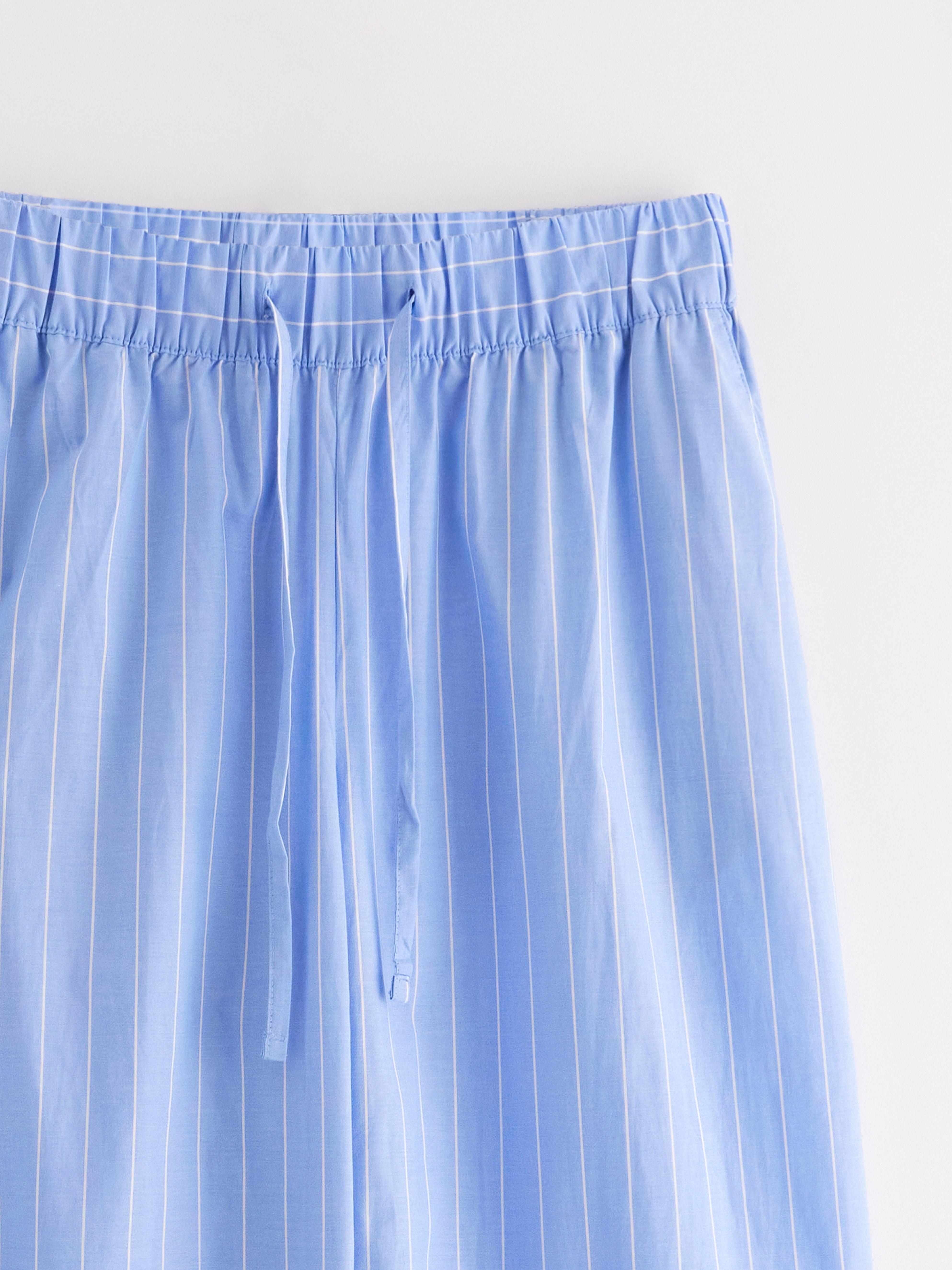 Pyjamasbyxor i poplin Light Blue
