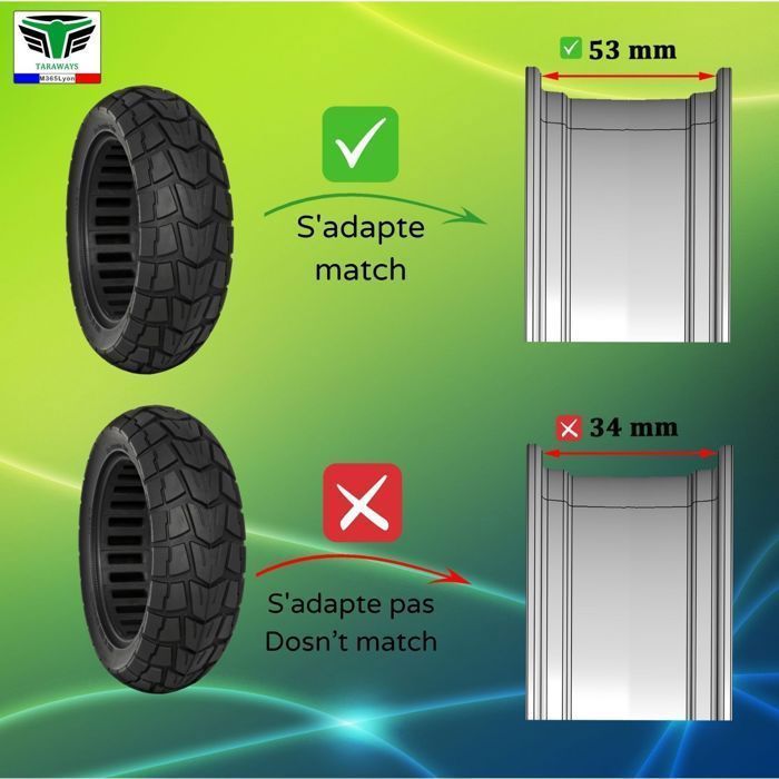Pneumatico pieno antiforatura 10x2.75 per monopattini UrbanGlide, All Road 5, E-CROSSE MAX 2x2, Speedway, Speedway Pro e Speedway 5.