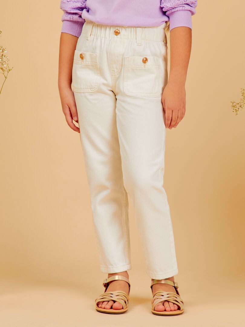 Mom fit jeans - WIT
