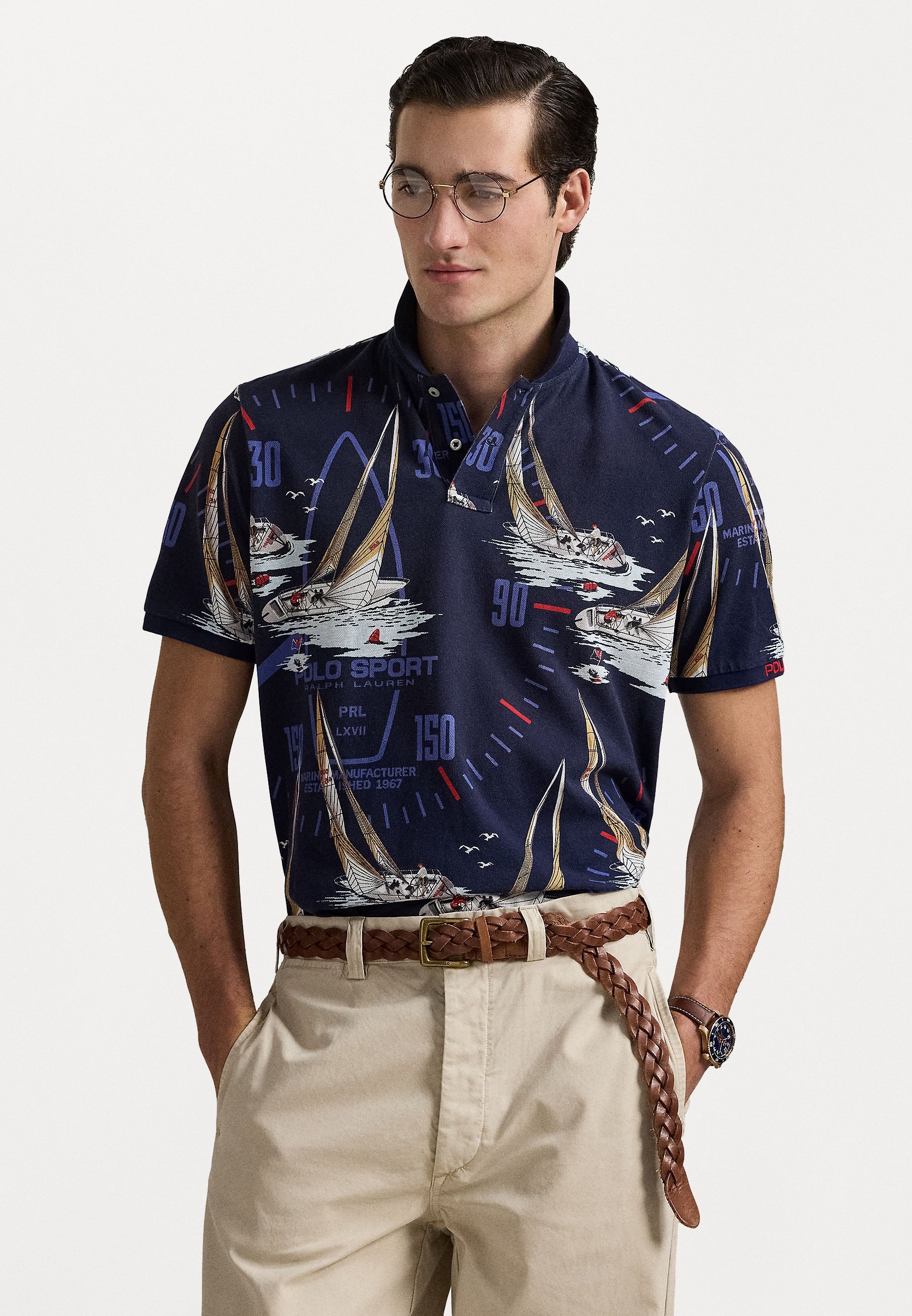 Polo Ralph Lauren POLO A MANICHE CORTE - Polo - stampa quadrante barca a vela