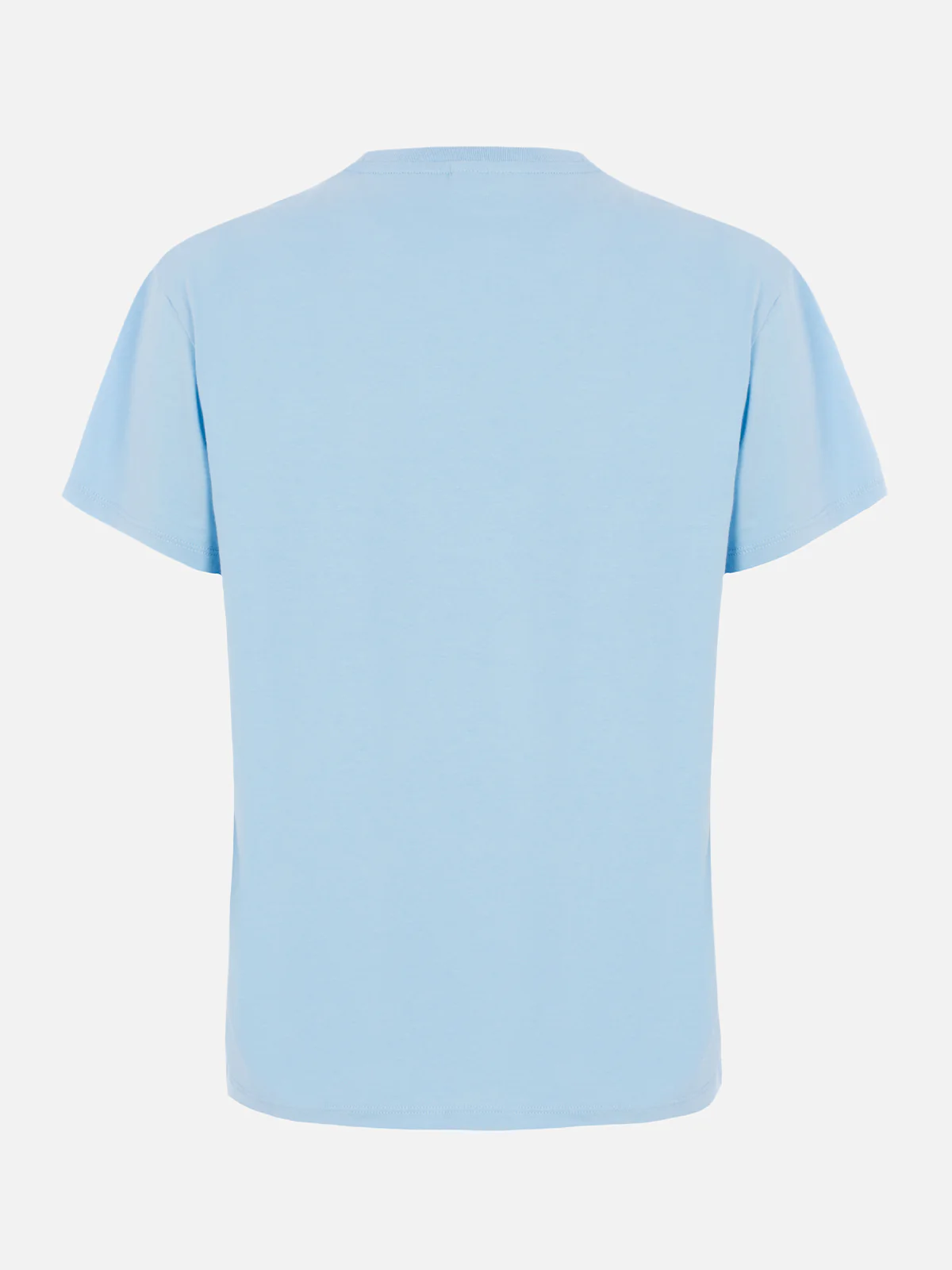 Emilie dames T-shirt met ronde hals, lichtblauw katoenen jersey