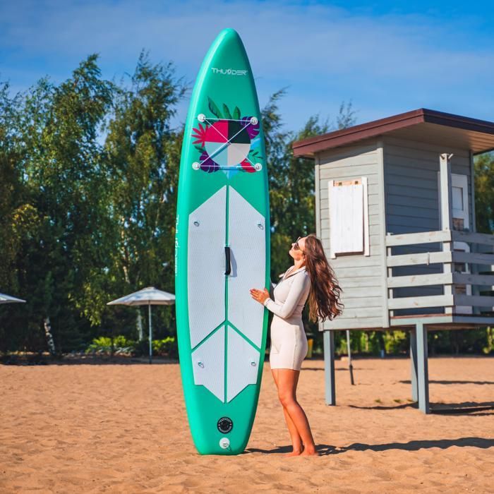 Tavola da paddle THUNDER® FLAMI 320 cm | Gonfiabile | Antiscivolo | Zaino | Accessori completi | Kit di riparazione