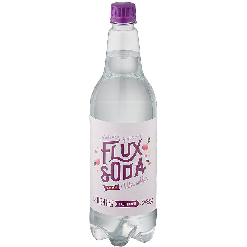 Roma Flux läsk utan socker 1 liter, Roma läsk