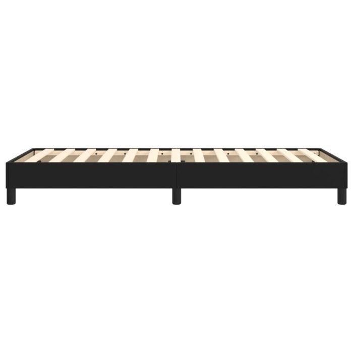 3120670 vidaXL Base de cama de muelles negra 90x190 cm Piel sintética