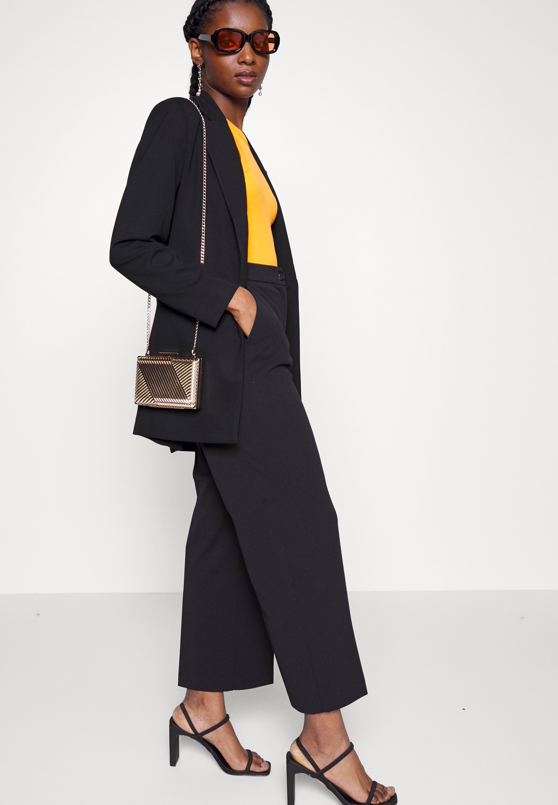 ONLY Petite ONLCAROLINA LONG PANT - Kalhoty - black
