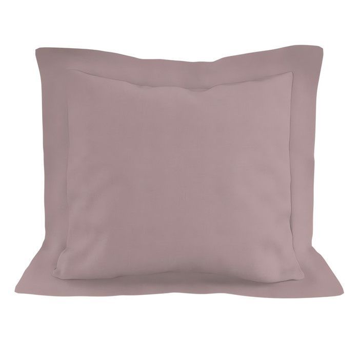 Fronha de algodão, 57 fios/cm², 63x63 cm, rosa antigo liso, da Soleil d'ocre
