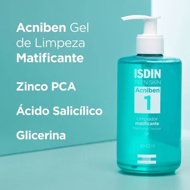 Isdin Acniben 1 Mattgjørende Rensegel for Ansikt og Kropp 400 ml