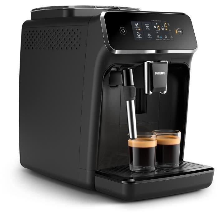 Machine expresso broyeur automatique - PHILIPS - EP2225/10 - 1500 W - 275 g de grains - Noir mat + 2 Kit d'entretien AquaClean