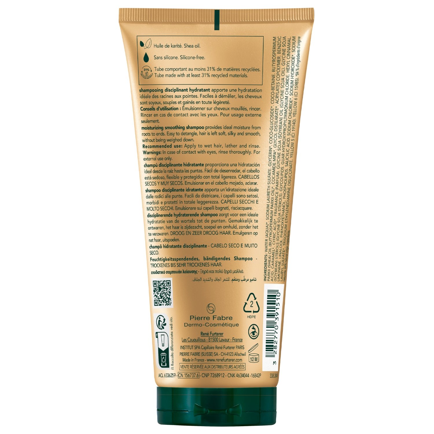 René Furterer Sublime hidratantni i zaglađujući šampon s maslacem od shea maslaca - 200 ml