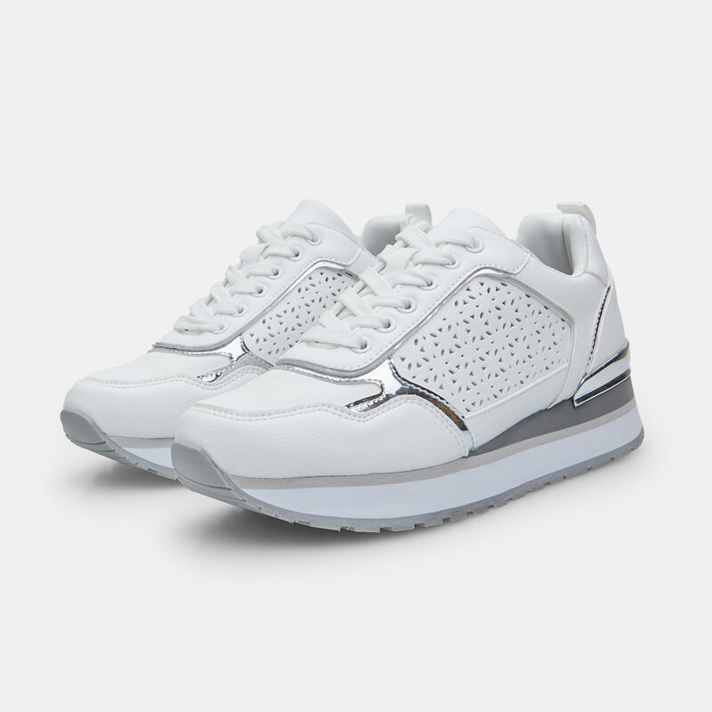 Damsneakers med 3 cm platåsula