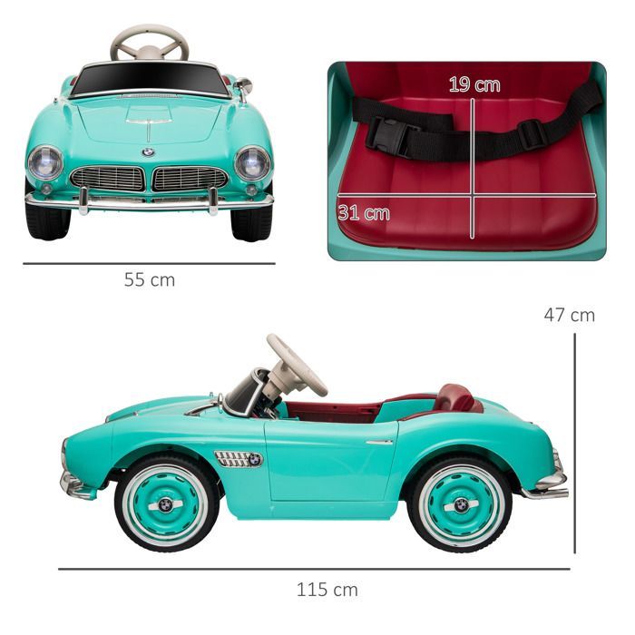 HOMCOM - Voiture électrique pour enfant - Polypropylène - 115x55x47cm - Vert