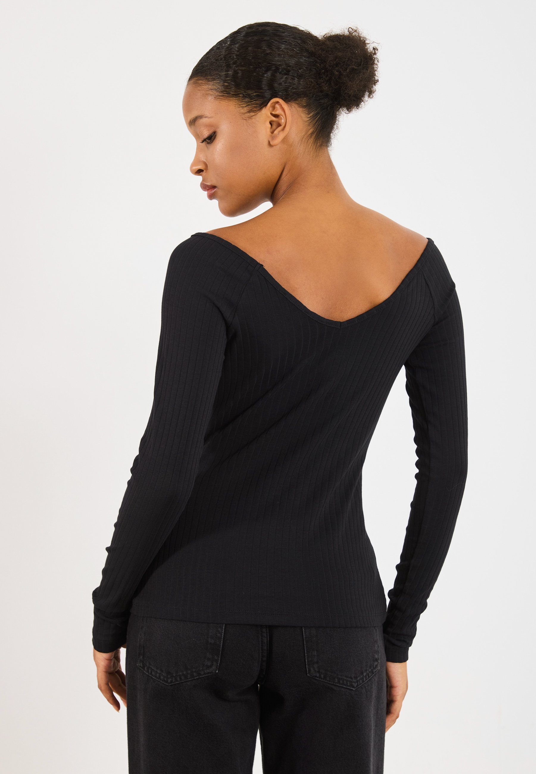 Even&Odd top met lange mouwen - zwart