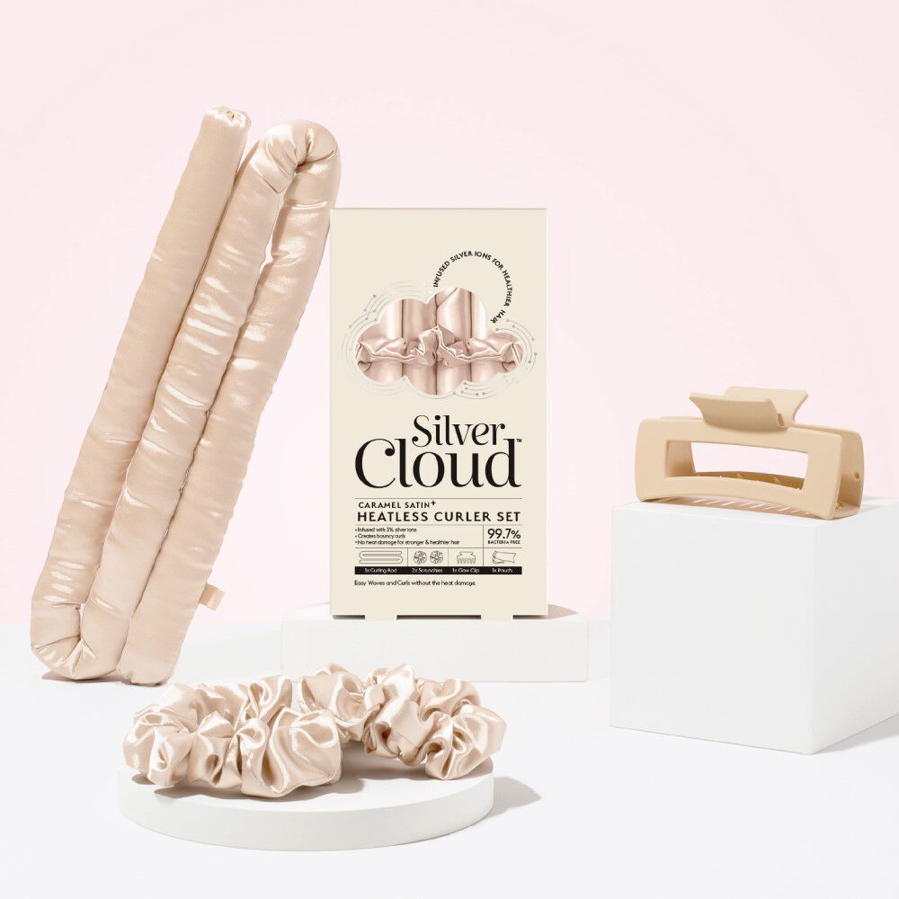 Silver Cloud Caramel Heatless Curlers