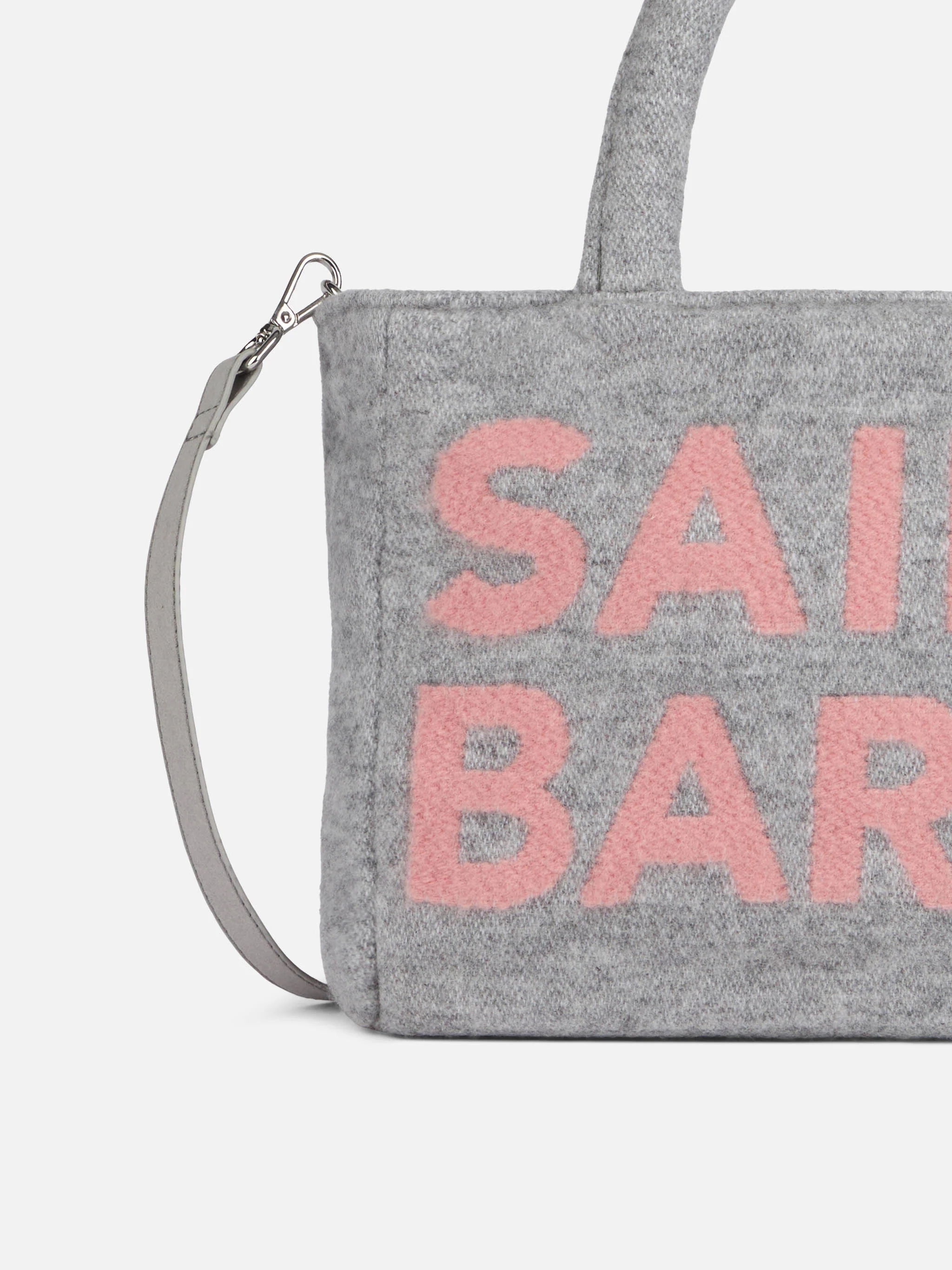 Clarine tas van zachte wol met maxi jacquard logo