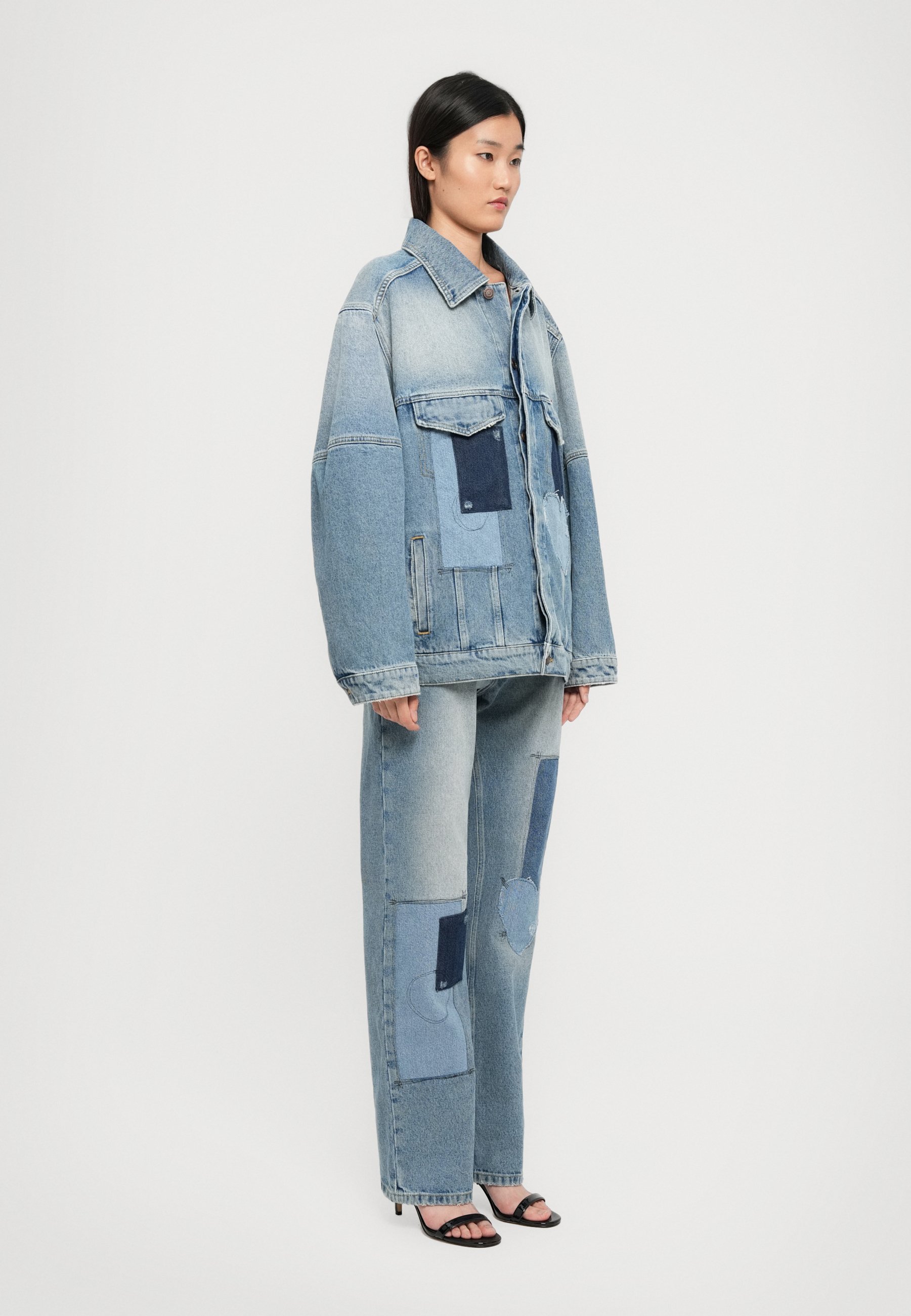 GIACCA MOSCHINO - Giacca di jeans - blu multicolore