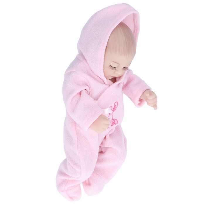 10-Zoll-Reborn-Puppe, realistische Babypuppe, waschbar, weiches Silikon, feine Details mit Pyjama