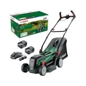 Cortacésped Bosch Universal Rotak 37-550 - con 2 baterías de 4,0 Ah y cargador
