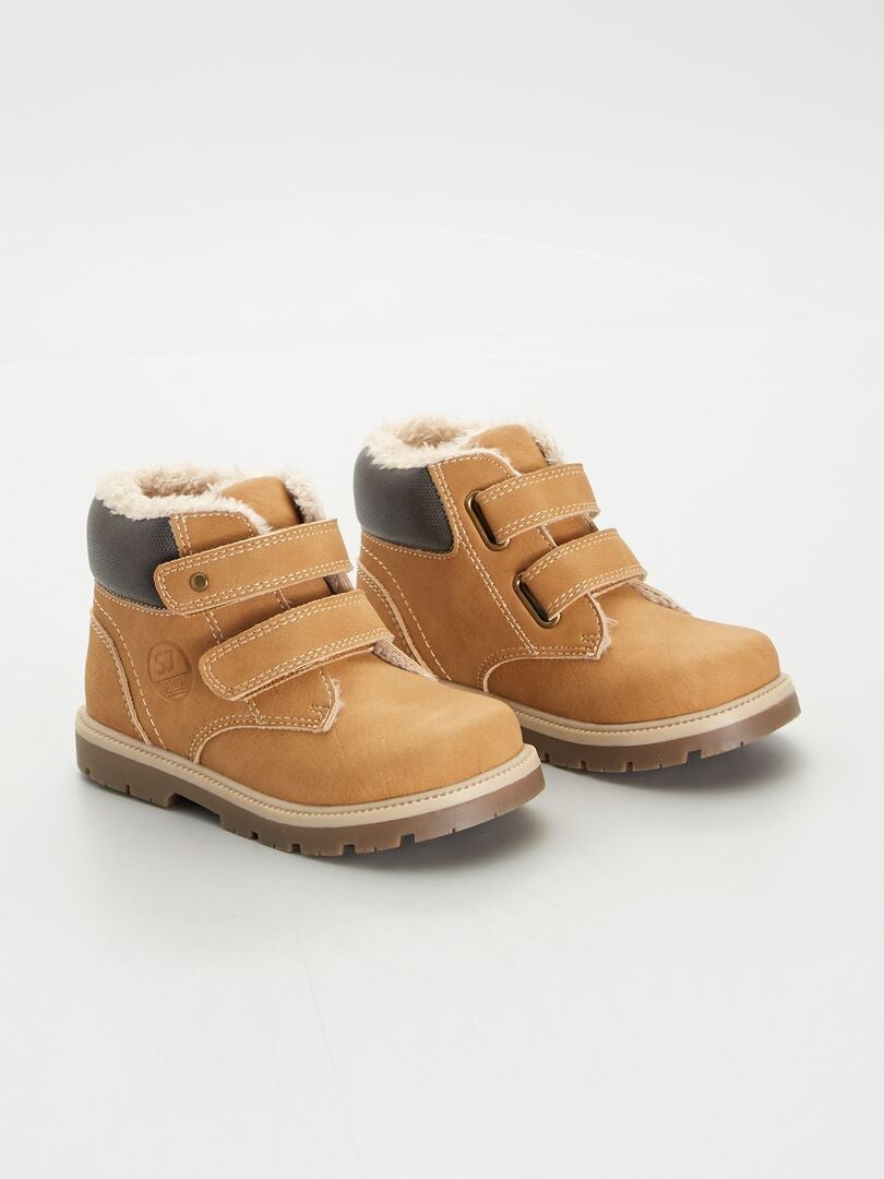 Buty górskie z podszewką Sherpa - BEŻOWE