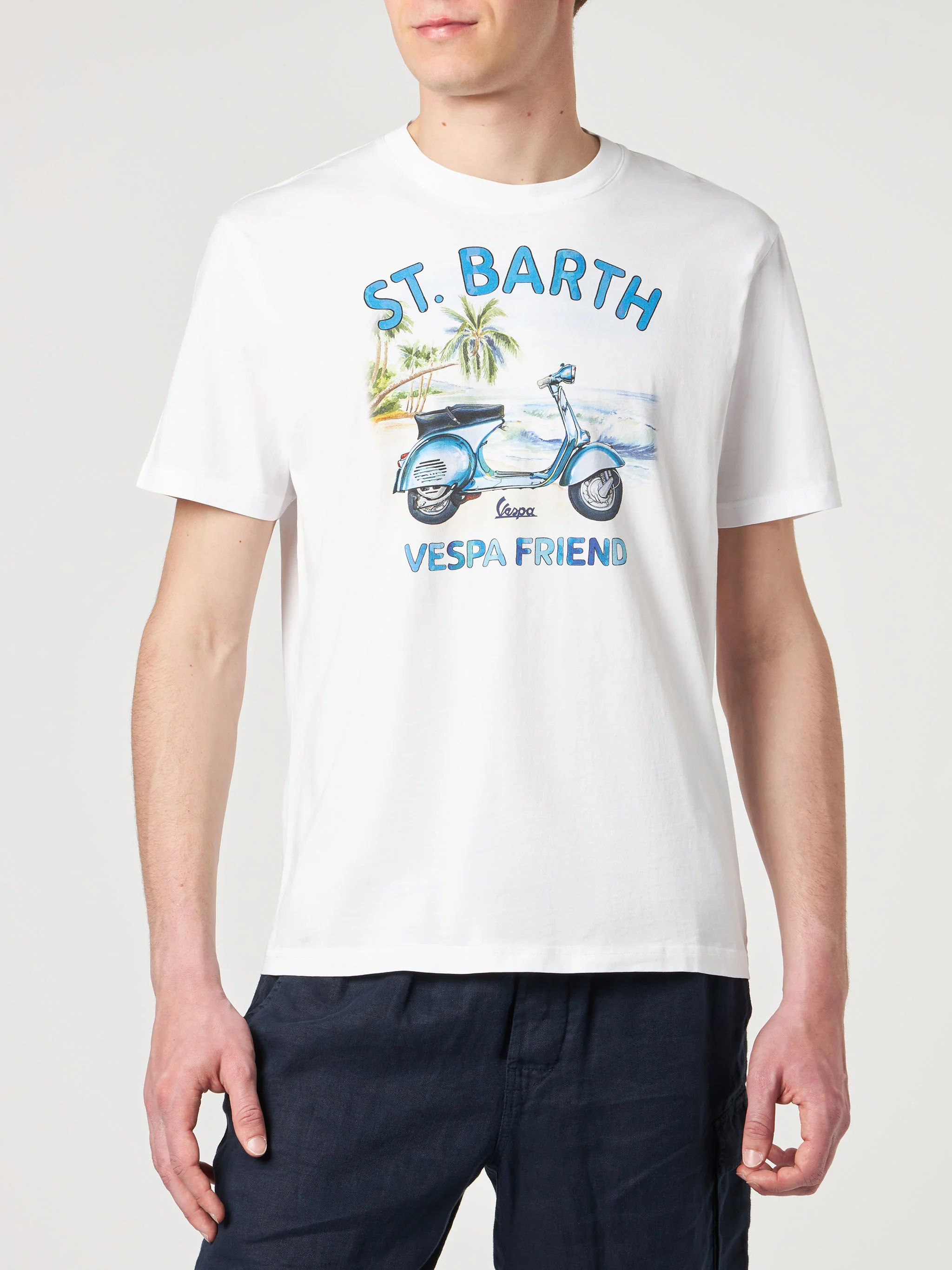 T-shirt voor heren van katoen met St. Patrick's Day-print. Barth Vespa Friend | EDITION
