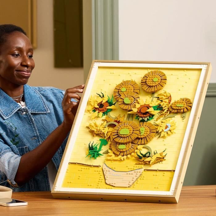 LEGO Art 31215 Vincent van Gogh – Les Tournesols - Tableau mural, Construction pour adulte
