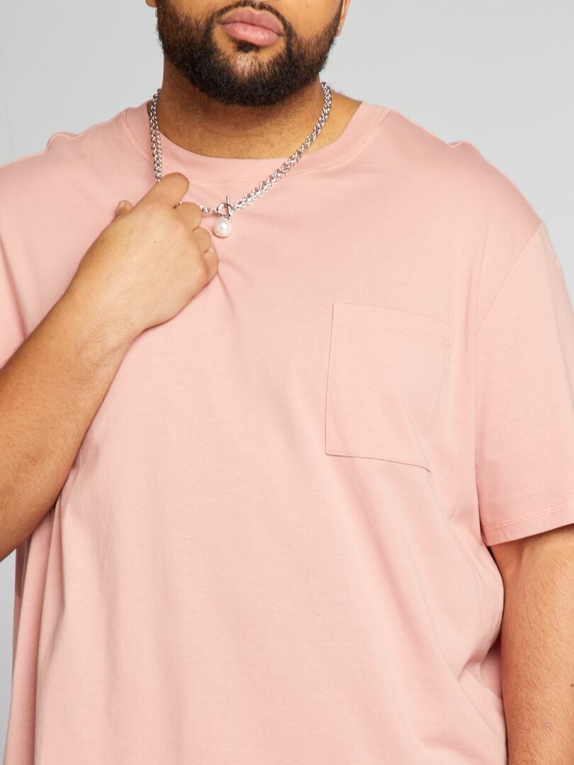 Effen jersey T-shirt - ROZE