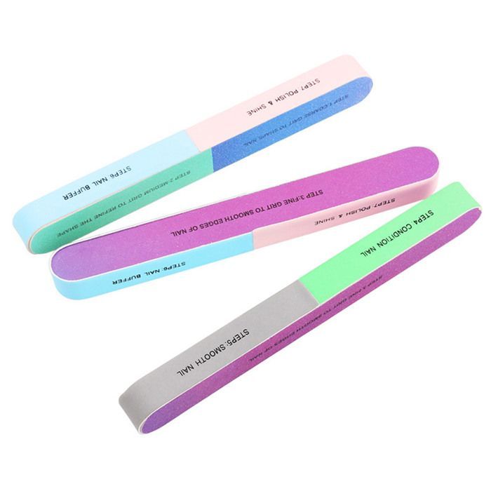 SALALIS Timbro colorato multi-lato per nail art, strumento per manicure e pedicure, strumento per levigatura igienica per pedicure