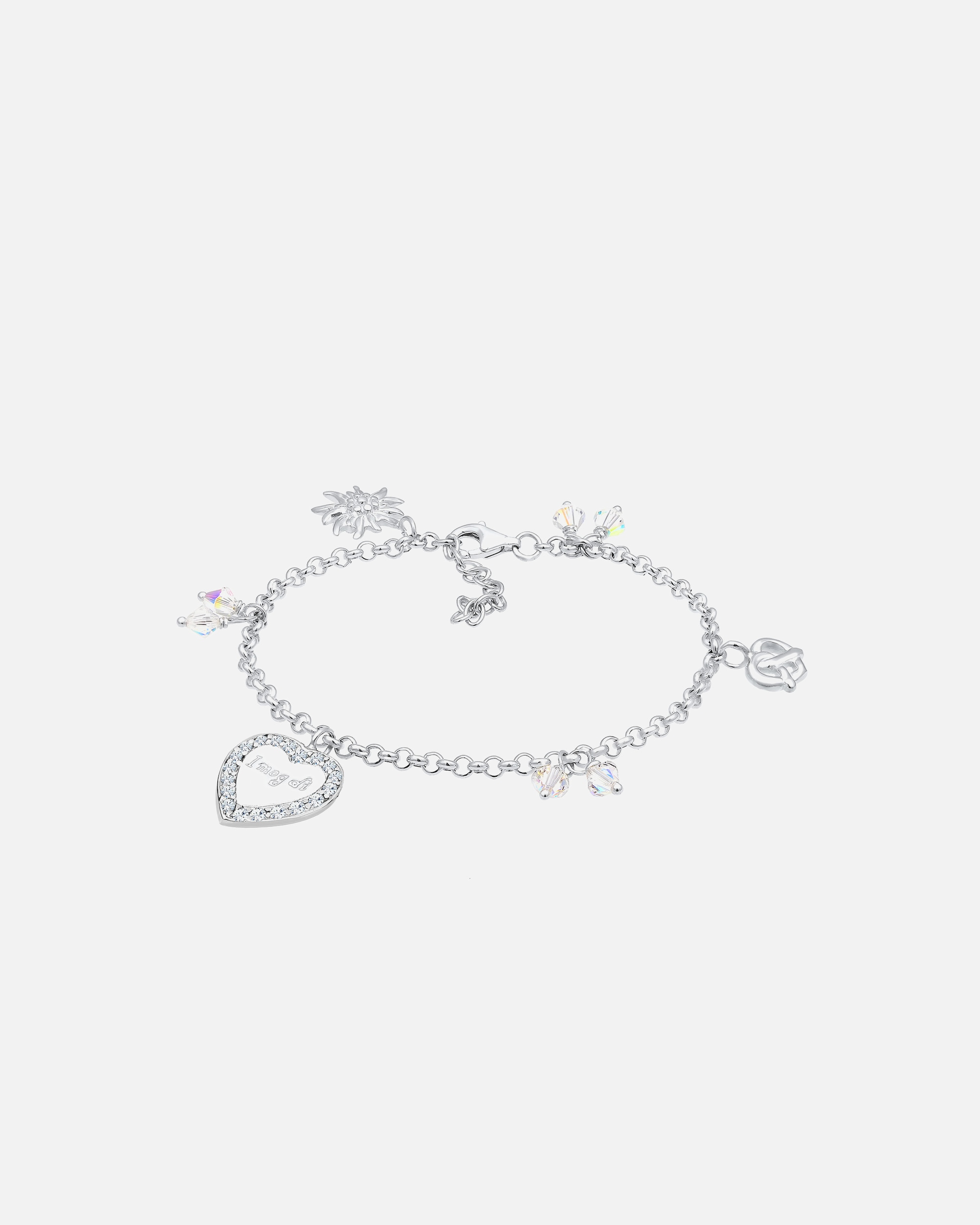 Elli Femmes bracelet de mendicité Costume avec cristaux Argent