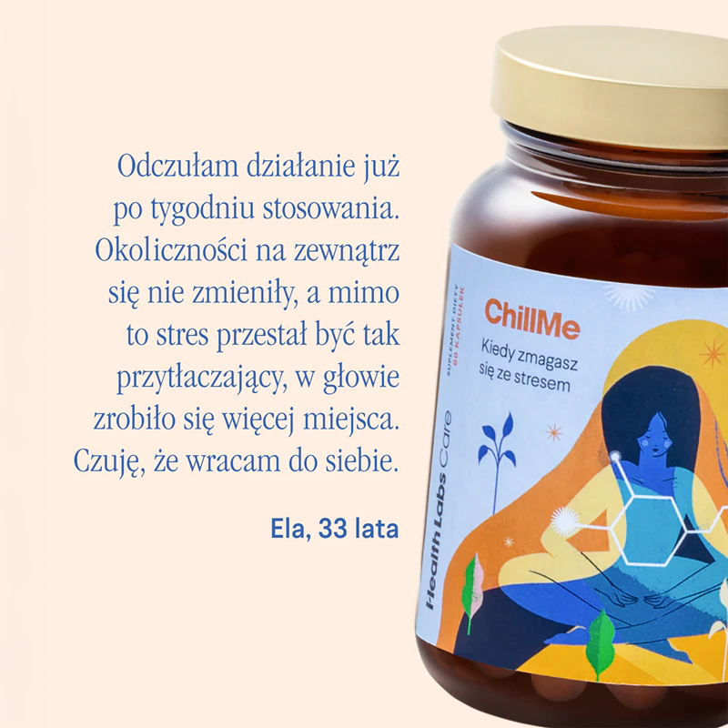 Health Labs Care ChillMe Nahrungsergänzungskapseln zur Stresslinderung und Förderung des mentalen Wohlbefindens