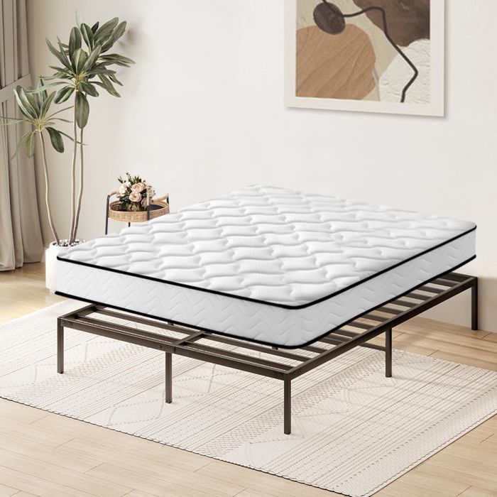 Set materasso e base letto 140x190, letto 140x190 con base e materasso, materasso 140x190x16cm