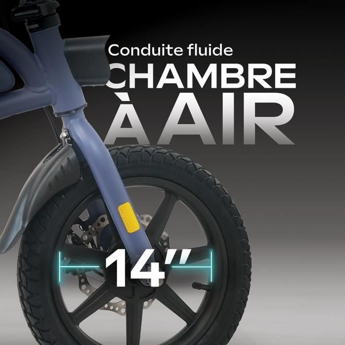 Bicicletta elettrica senza pedali - URBANGLIDE - BIKE 140 BLUE - 36V - 350W - pneumatici da 14