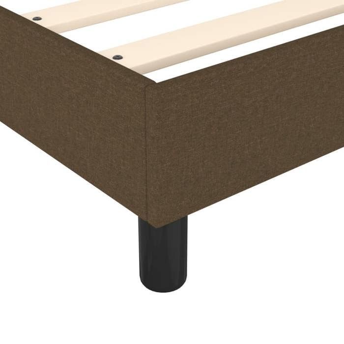 Verano 2026@Estructura de cama doble - Base de somier de láminas - Tela marrón oscuro de 140x190cm, 1951