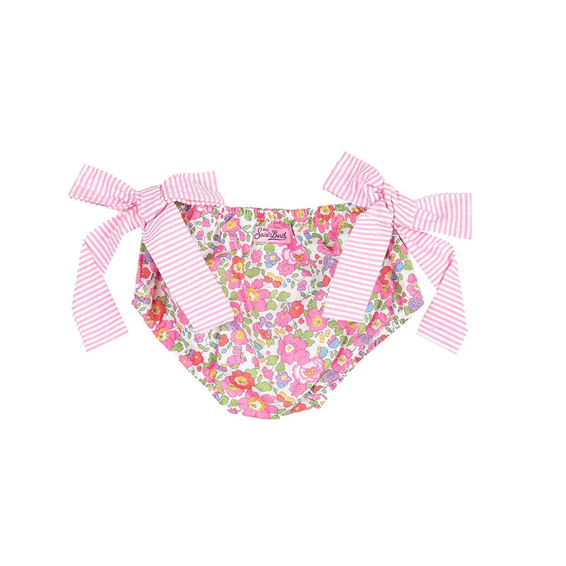 Pige badebukser med blomsterprint