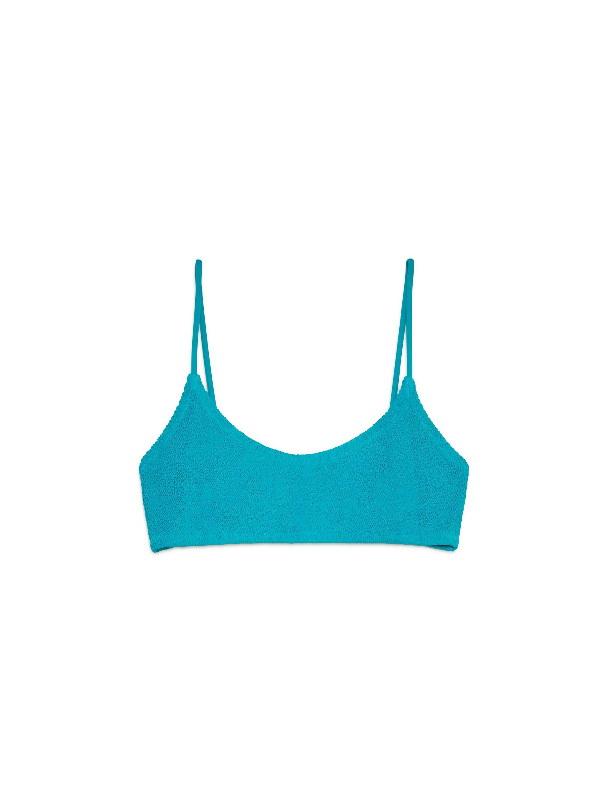 Judy top bralette in gekreukelde kleur groenblauwgroen