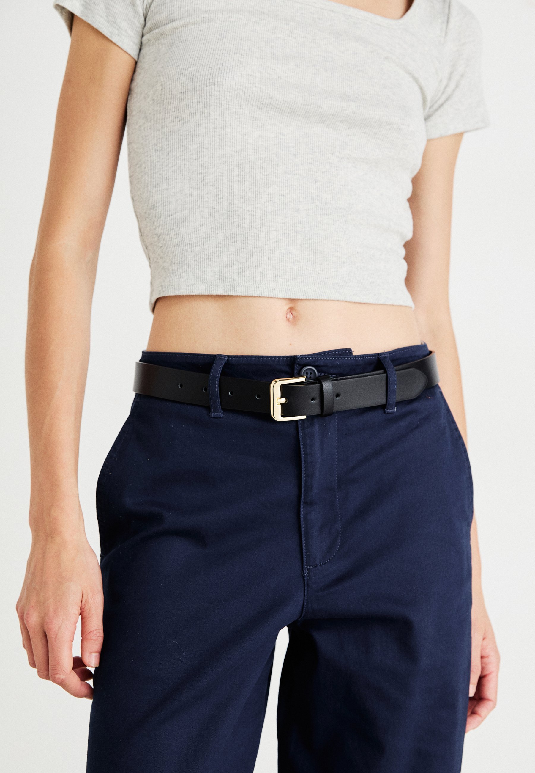 PCKOPAS JEANS RIEM 2-PACK - Riem - zwart/cognac