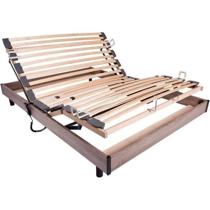 Conjunto Relaxamento: colchão + base de cama elétrica 140x190 - Espuma - Firme - TALCA Fabricado na França