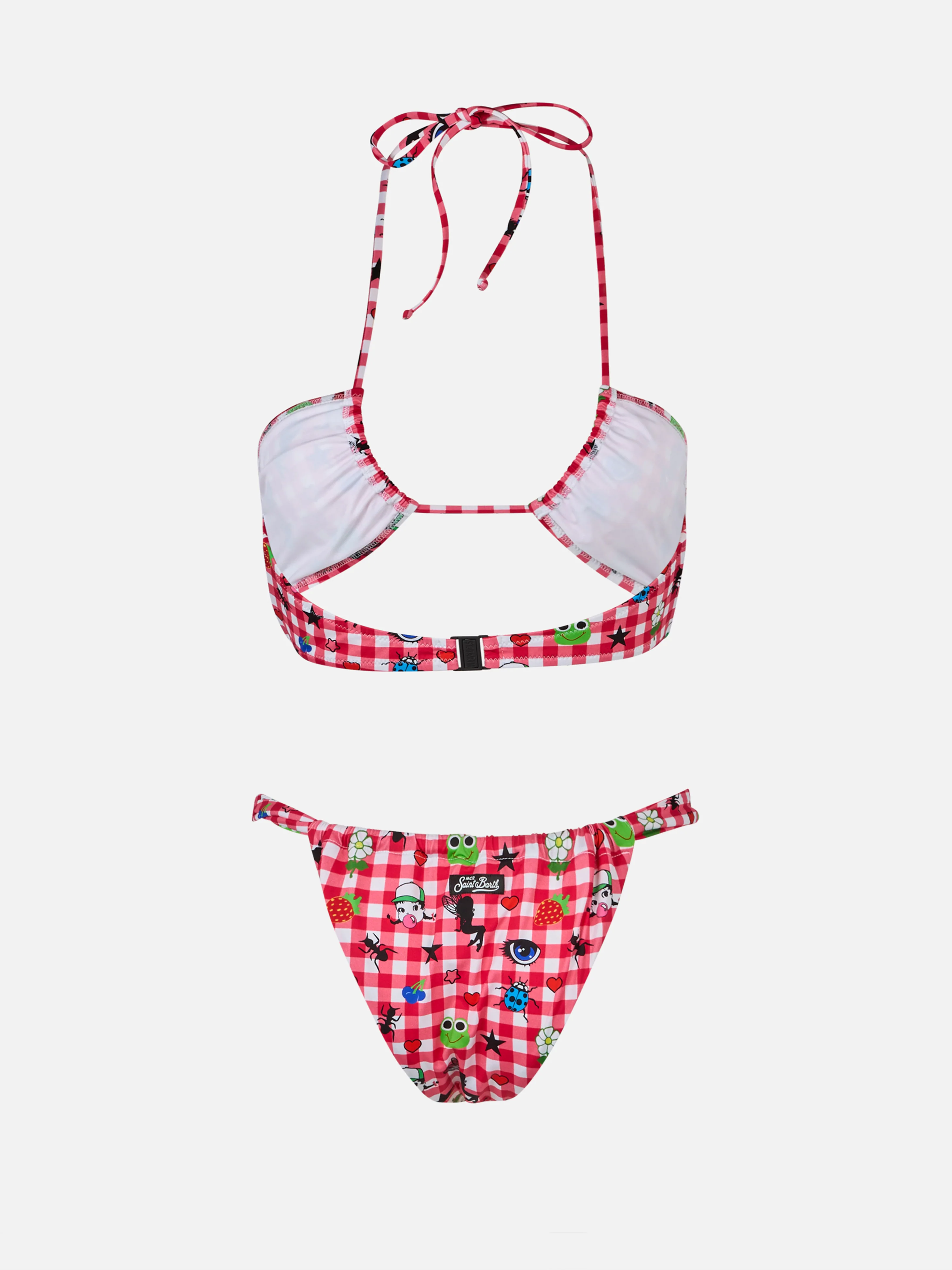 Bikini a fascia da donna Dahelle con stampa a quadretti e fantasia | B