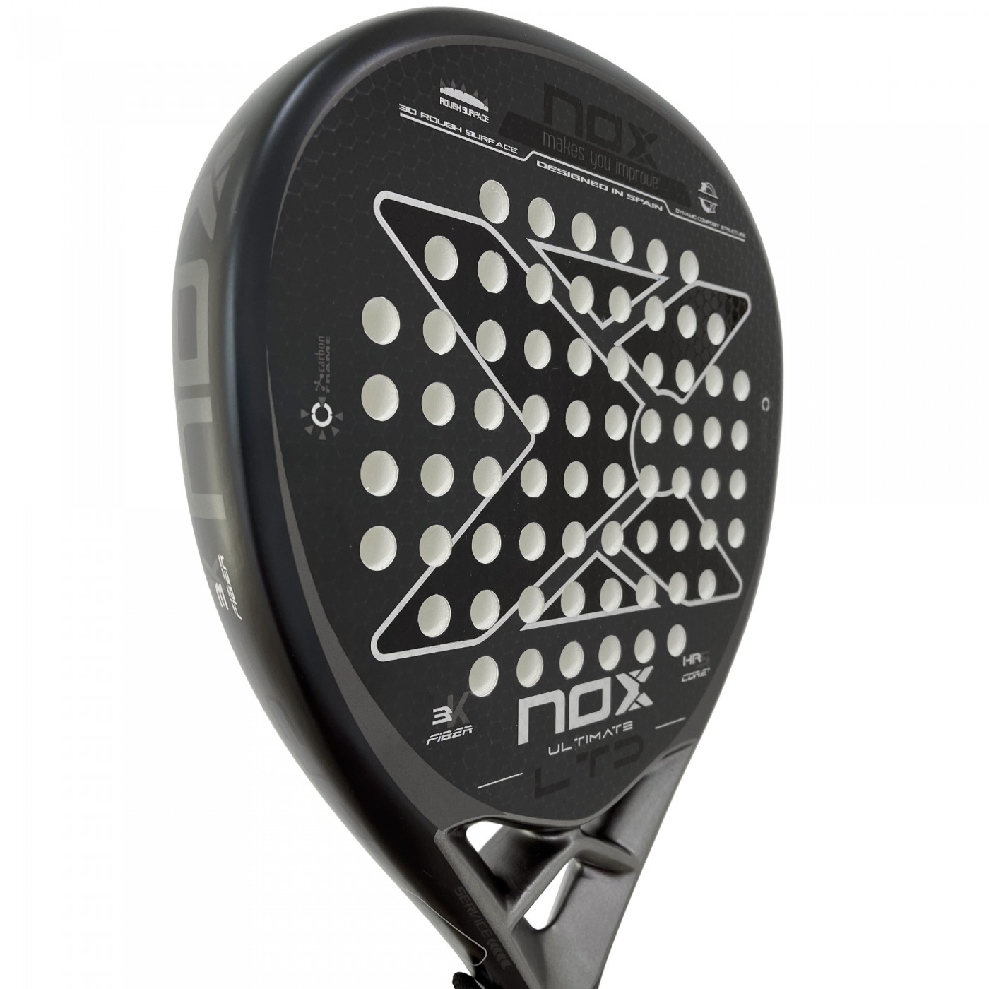 Pala de padel Nox Ultimate Power Fiber Black Ltd